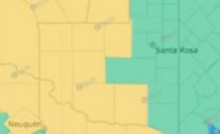 Emiten alerta meteorológico para regiones de La Pampa