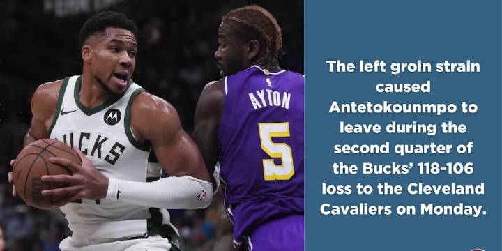 Bucks coach Doc Rivers says he expects the injured Antetokounmpo to miss ‘probably two weeks’