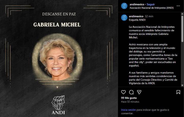 Gabriela Michel, reconocida actriz de doblaje, fallece a los 65 años