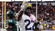 Michigan football star RB Justice Haynes needs foot surgery