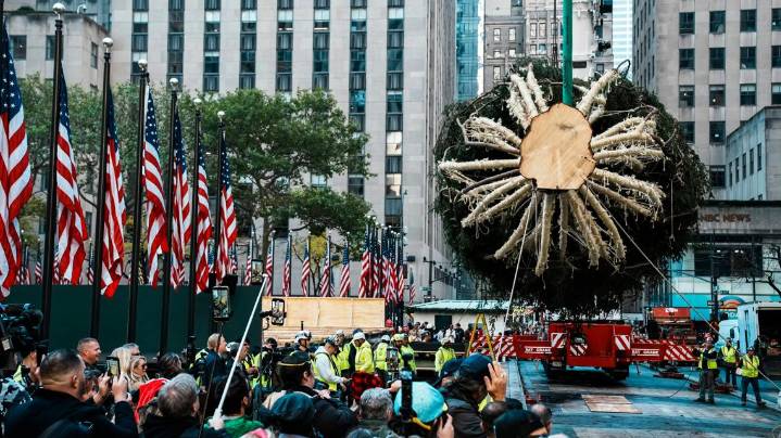 Rockefeller Center Christmas tree arrives in Manhattan, kicking off New York's holiday season