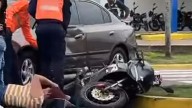 Ocurrió a metros del hospital y levantaron el choque primero (+video)