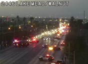 Crash closes intersection in northeast Las Vegas valley