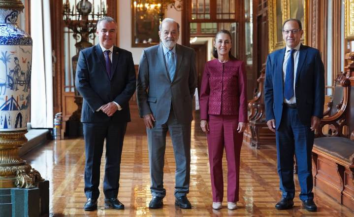 Abordan Sheinbaum, Slim y presidente del CCE pronósticos de la economía