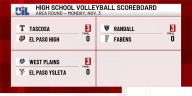 High school volleyball area round scores