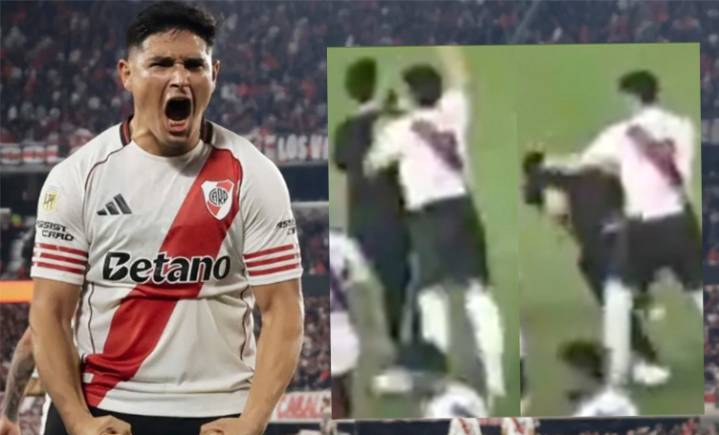 ¡Acá está! Apareció el video que provocó la trompada de Maxi Salas a un hincha tras la derrota de River en el superclásico con Boca