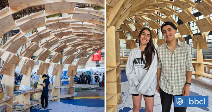 Jóvenes de Los Lagos crean pabellón inspirado en carpintería chilota para Feria del Libro en Santiago