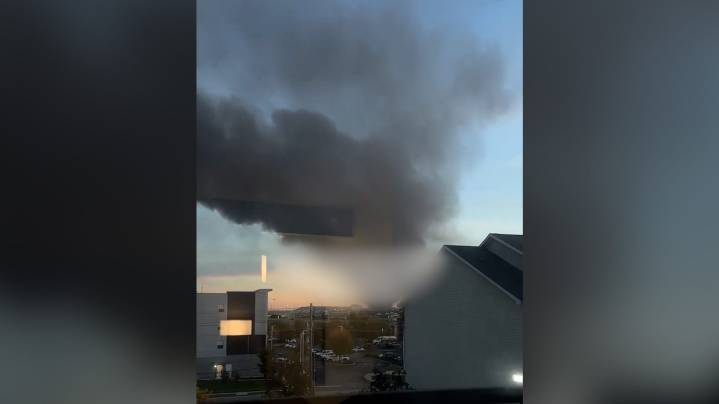 UPS plane crash aftermath video shows smoke plume