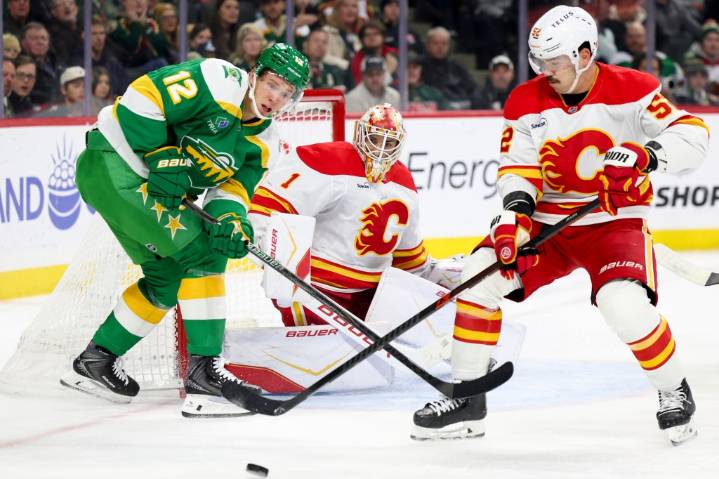 Jesper Wallstedt stands strong as Wild shut out Calgary, 2