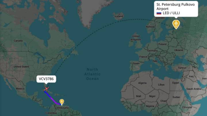 Avión de Conviasa que partió de Caracas pasó por espacio aéreo estadounidense de camino a Rusia y desató teorías