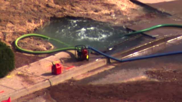 Water main break repair work continues in Rio Rancho