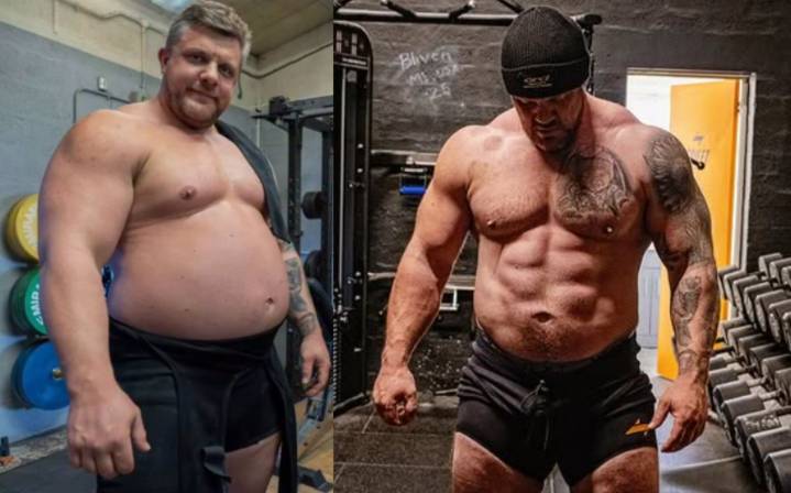 Luke Stoltman Shows Off Ripped Six Pack After Losing 8