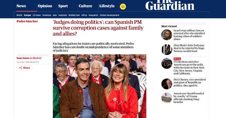 La prensa de izquierdas británica se cuestiona si Sánchez puede sobrevivir a la corrupción