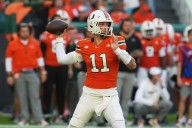 Carson Beck catches a TD pass, tops 10,000-yard milestone as No. 18 Miami rolls past Syracuse 38