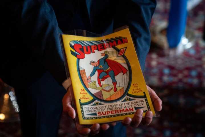 ‘Superman’ comic found in a California attic sells for record $9.12 million at auction