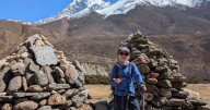 Nine-year-old battles arctic weather conditions to reach Everest Base Camp
