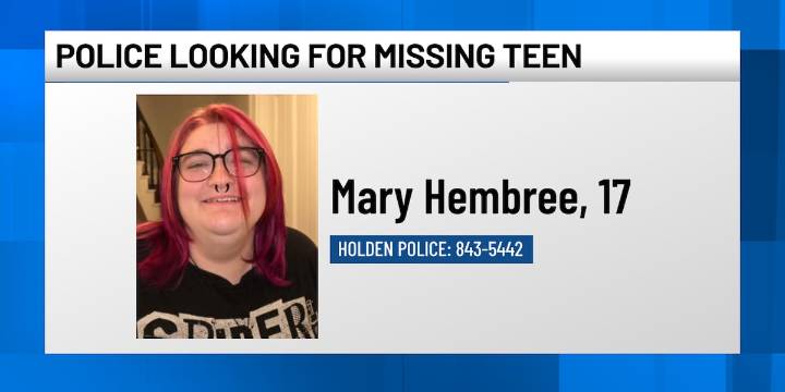 Holden police looking for missing teen