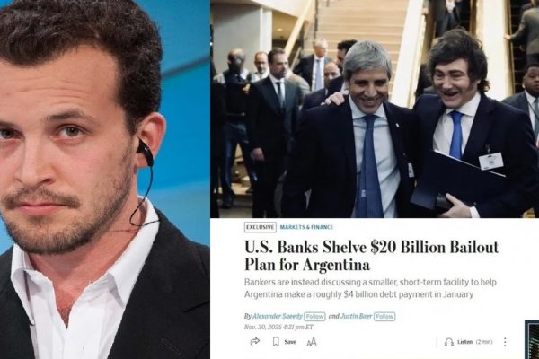 “Es el final de un cuento con el que engañaron al electorado”: Bercovich, tras la suspensión de los bancos de Estados Unidos para rescatar a Argentina