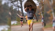 Fergus Falls man runs marathon with canoe overhead, sets record