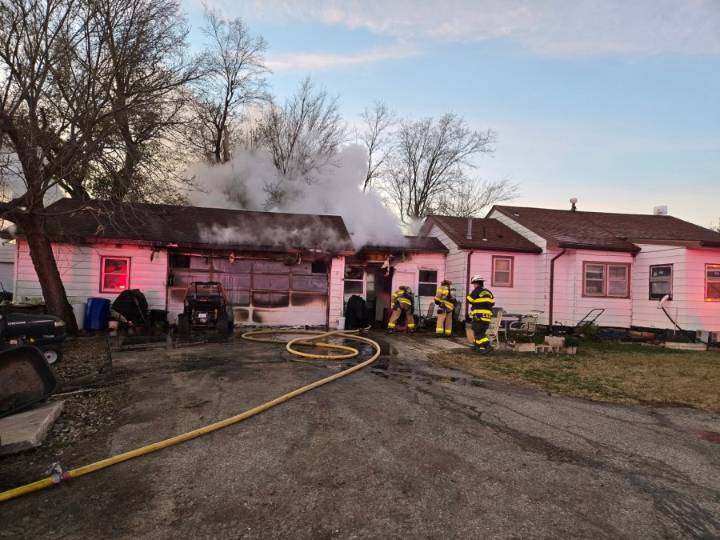One hospitalized after fire near Hutchinson