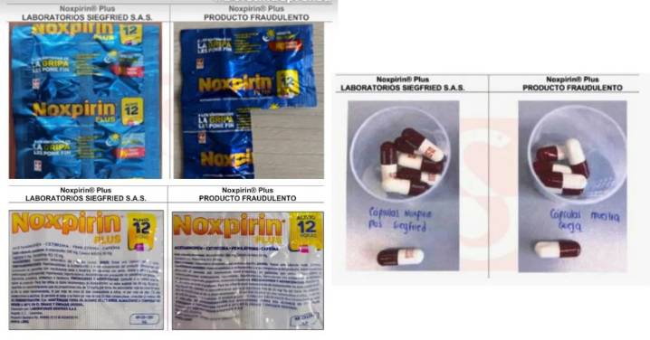 Invima detecta venta de NOXPIRIN PLUS falsificado y advierte grave riesgo para la salud