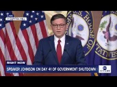 LIVE: Speaker Johnson holds news conference on day 41 of government shutdown