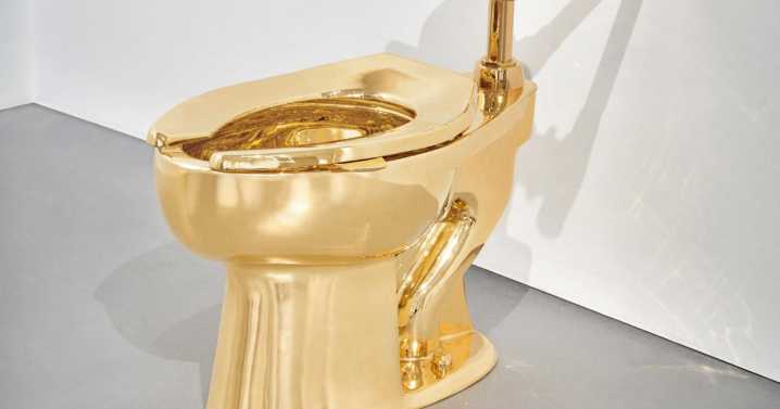 Flushed away? Would you dump $12 million on this golden toilet?