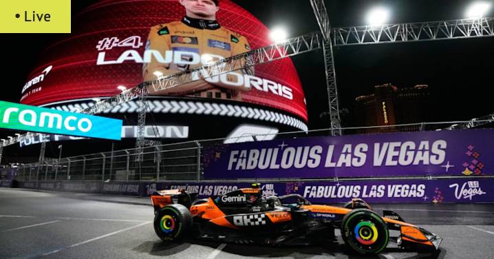 Las Vegas Formula 1 Grand Prix LIVE: Lando Norris starts in pole, Oscar Piastri fifth on grid as title hopes fade