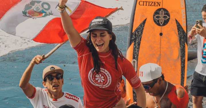 Vania Torres hace historia para el el Perú al coronarse en Mundial de Surf (SUP) en El Salvador