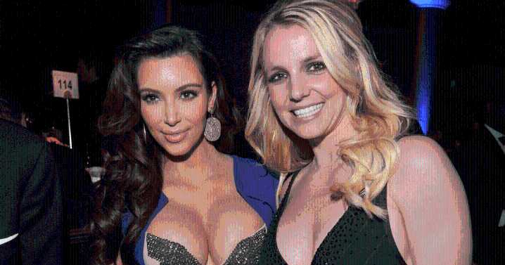 Britney Spears Spends Time in Bed With Kim Kardashian