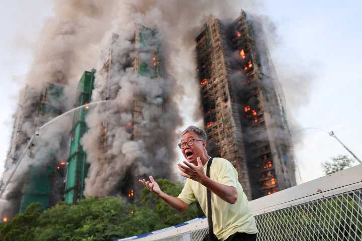 Massive fire rips through Hong Kong high-rise complex, killing several