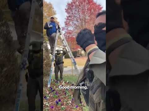 Charlotte Woman Captures Border Patrol Agents Questioning Garden Workers in Her Yard #shorts