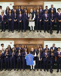 PM Modi felicitates Women's World Cup champions at his residence in New Delhi