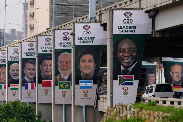 Leaders arrive for a first African G20 summit overshadowed by a rift between the host and the US