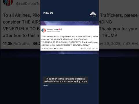 Trump: Venezuelan airspace should be deemed 'closed'