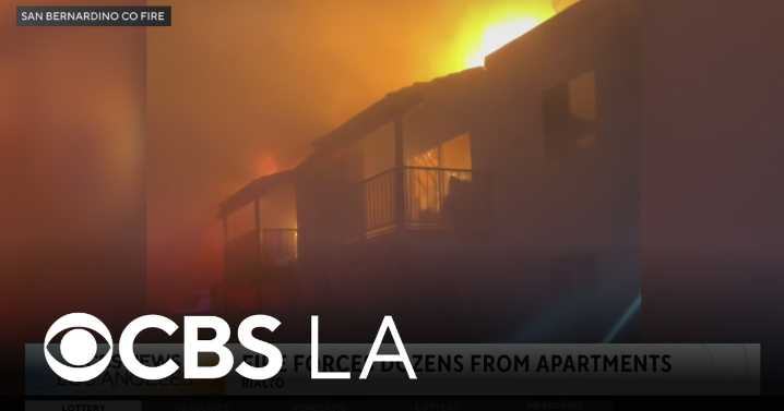 More than a dozen families displaced after fire rips through Rialto apartment complex