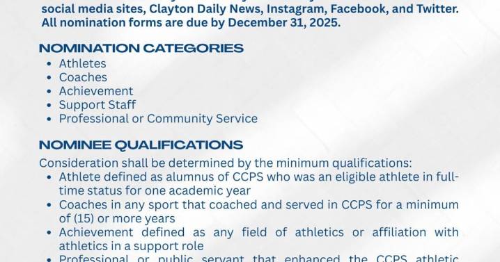 New CCPS Athletics Hall of Fame seeking nominations