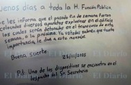 Uno de los explosivos se encuentra en el despacho del señor secretario, dice amenaza hallada en la Función Pública