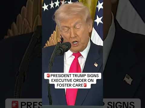 President Trump signs executive order on foster care with First Lady Melania Trump. #news #trump
