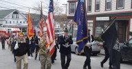 Snow doesn't deter crowd for parade, ceremonies in Meredith