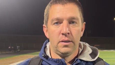 Hudson Explorers football coach Jeff Gough