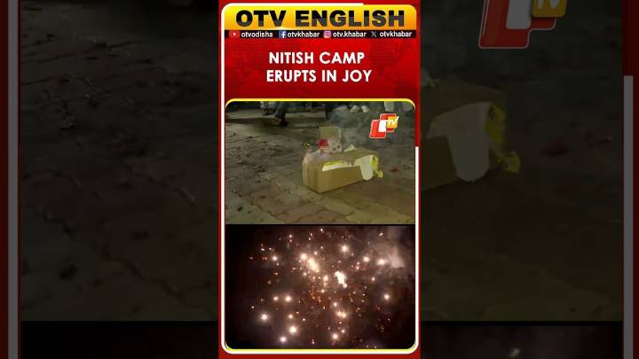 JD(U) Supporters Celebrate In Patna As NDA Heads For Historic Victory In Bihar