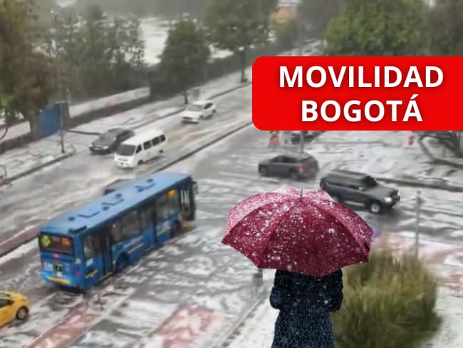 🔴EN VIVO movilidad en Bogotá tras fuertes lluvias y granizada HOY: TransMilenio y vías inundadas