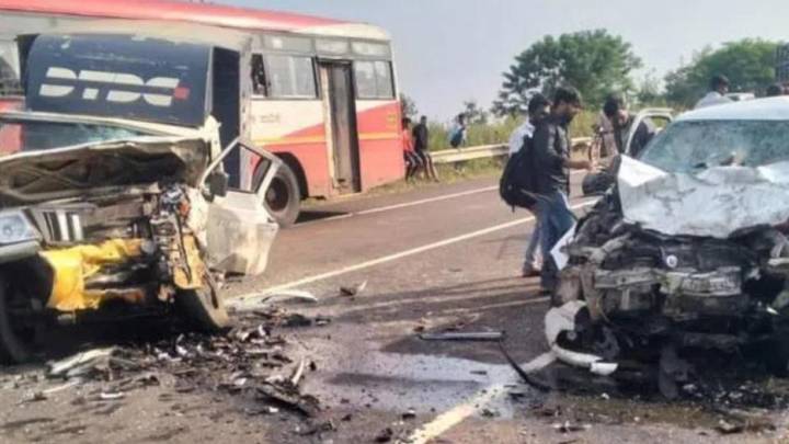 Three Pilgrims Of Telangana Died In Karnataka Road Accident