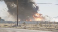 Firefighters battle fire at propane distribution facility in Lancaster