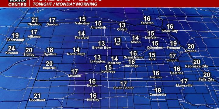 Another cold start tomorrow before above average temperatures return by Tuesday; Precipitation chances return next weekend