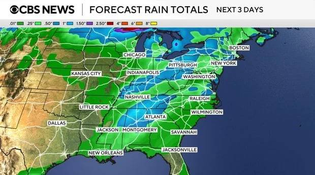 Maps show where storms threaten Thanksgiving travel across the U.S.