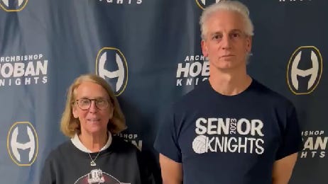 Hoban volleyball coaches Mary Howard, Jim Maloof