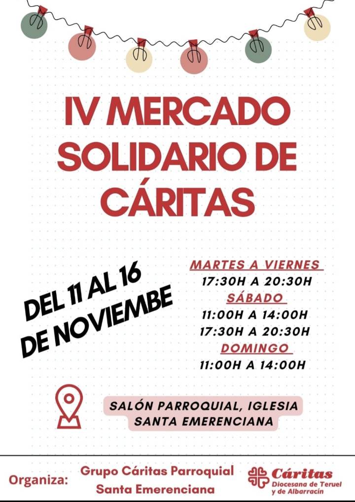 Cáritas abre el IV Mercado Solidario en Santa Emerenciana