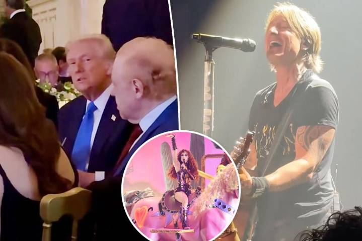 Keith Urban gives private performance at Mar-a-Lago party attended by President Trump